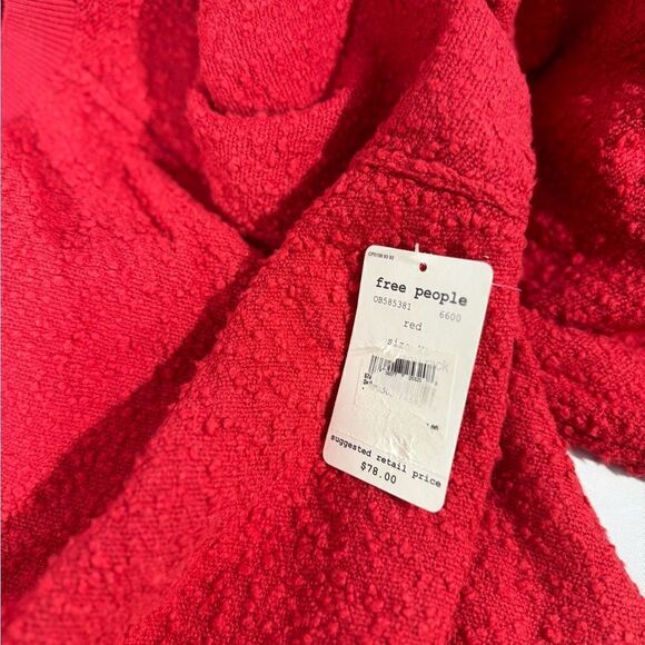 FREE PEOPLE FIND MY FRIEND PULLOVER IN RED XL NWT - Picture 7 of 7